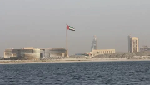 Dubai Seen From Boat Stock Footage 3517711