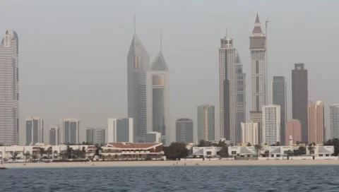 Dubai Seen From Boat Video stock 3526625