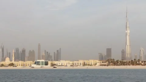Dubai Seen From Boat Video stock 3550741