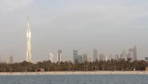 Dubai Seen From Boat Stock Footage 3560377