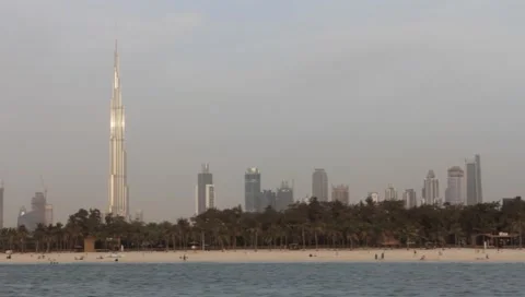 Dubai Seen From Boat Stock Footage 3577048