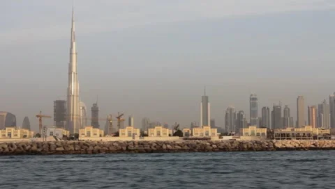 Dubai Seen From Boat Stock Footage 3577750