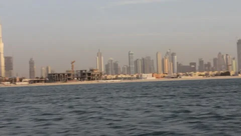 Dubai Seen From Boat Stock Footage 3577800