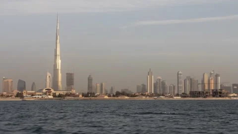 Dubai Seen From Boat Stock Footage 3577820