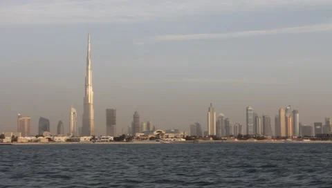 Dubai Seen From Boat Video stock 3579688