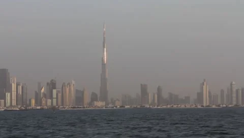 Dubai Seen From Boat Video stock 3593095