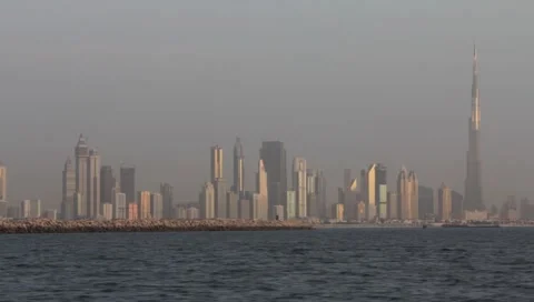 Dubai Seen From Boat Video stock 3597160
