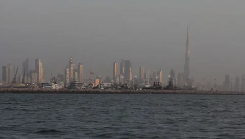 Dubai Seen From Boat Video stock 3606668