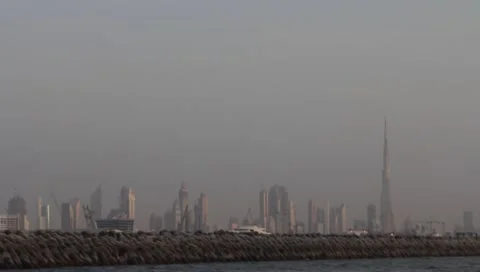 Dubai Seen From Boat Stock Footage 3609533