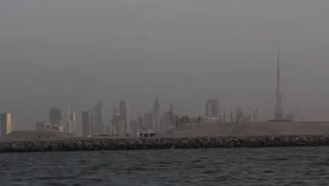 Dubai Seen From Boat Stock Footage 3613600