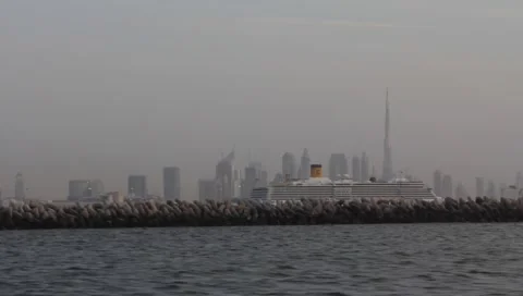 Dubai Seen From Boat Stock Footage 3615300