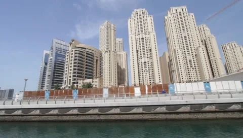 Dubai Seen From Boat Stock Footage 3654178