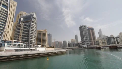 Dubai Seen From Boat Stock Footage 3670165