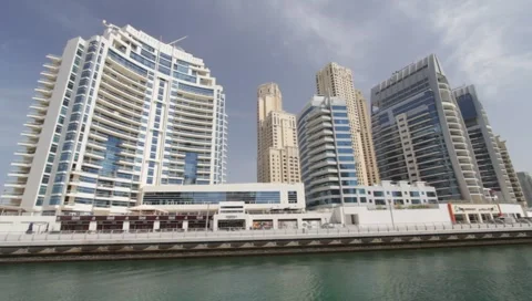 Dubai Seen From Boat Stock Footage 3676312
