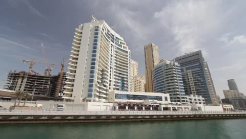 Dubai Seen From Boat Stock Footage 3677431