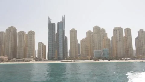 Dubai Seen From Boat Stock Footage 3677618