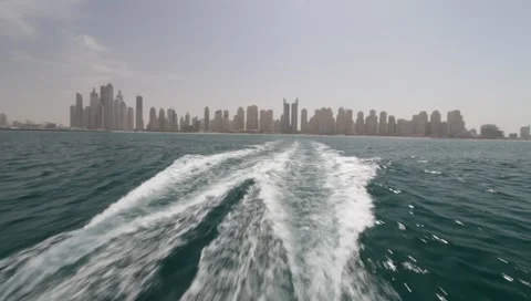 Dubai Seen From Boat Stock Footage 3677679