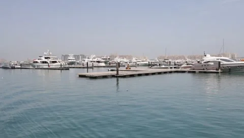 Dubai Seen From Boat Stock Footage 3677791