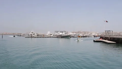 Dubai Seen From Boat Stock Footage 3677830