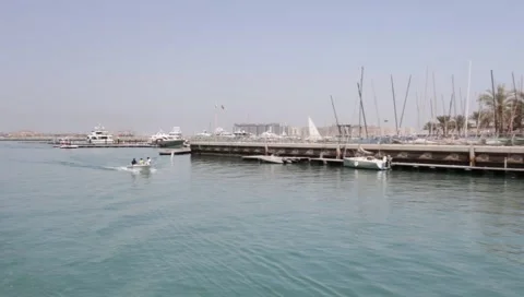 Dubai Seen From Boat Stock Footage 3677857