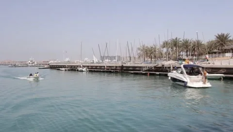 Dubai Seen From Boat Stock Footage 3677947