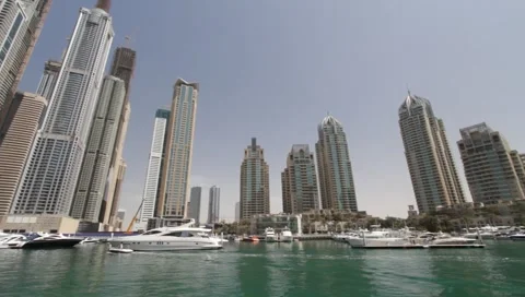 Dubai Seen From Boat Stock Footage 3678112