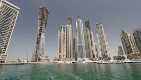 Dubai Seen From Boat Stock Footage 3678142