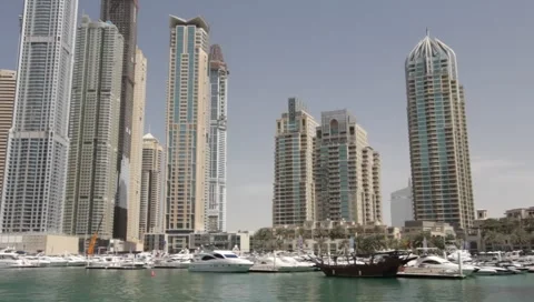 Dubai Seen From Boat Stock Footage 3678163