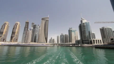 Dubai Seen From Boat Stock Footage 3678435