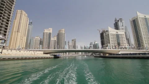 Dubai Seen From Boat Stock-Footage 3678629