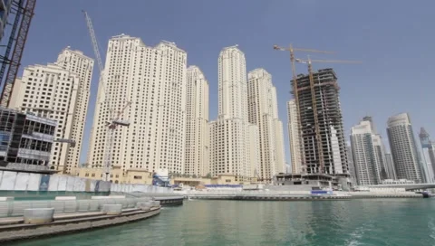 Dubai Seen From Boat Stock Footage 3678700