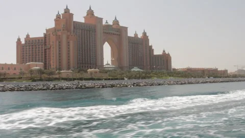 Dubai Seen From Boat Stock Footage 3693612