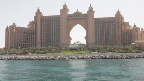 Dubai Seen From Boat Stock Footage 3696598