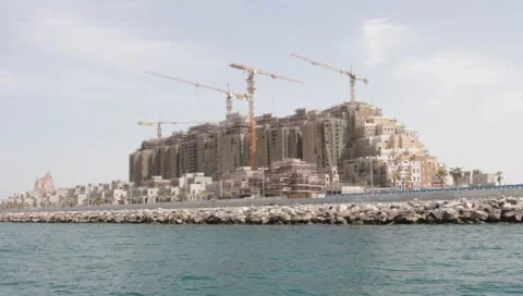 Dubai Seen From Boat Stock Footage 3716668