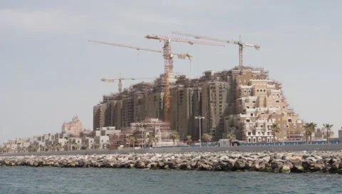 Dubai Seen From Boat Stock Footage 3718757
