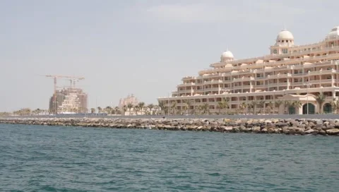 Dubai Seen From Boat Stock Footage 3730977