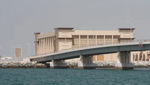 Dubai Seen From Boat Stock Footage 3734967