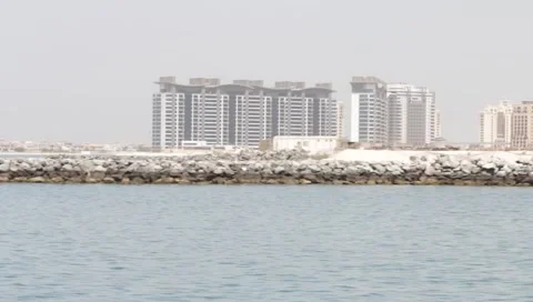 Dubai Seen From Boat Stock Footage 3770960