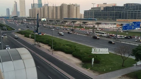 Dubai Sheik Zayed Road Stock-Footage 119216832