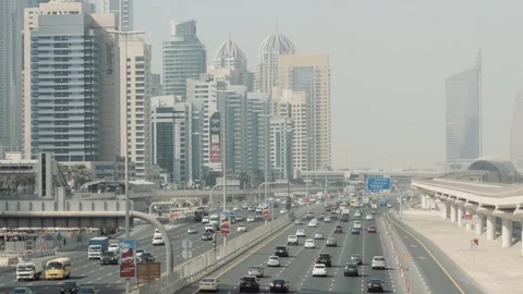 Dubai Sheikh Zayed Road E11 動画素材 119087164