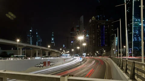 Dubai Sheikh Zayed Road Stock Footage 25452978