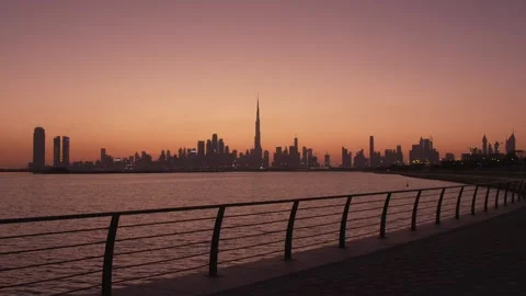 Dubai Skyline - 4 Stock Footage 144753876