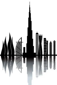 Dubai skyline Ilustración de archivo