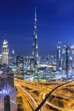 The Dubai skyline Stock Photos