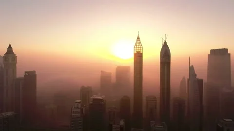 Dubai Skyline at Sunrise 库存影片 231410131