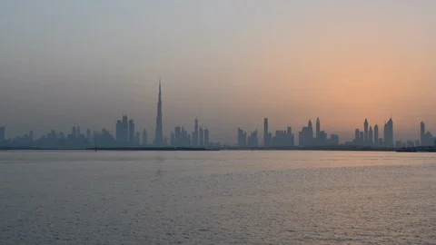 Dubai Skyline Timelapse Stock Footage 88787654