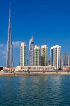 Dubai skyline, uae. Stock Photos