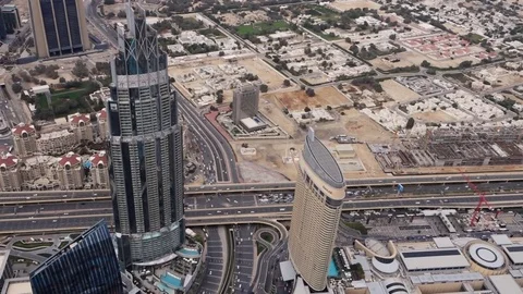 Dubai skyscraper view  库存影片 73768785