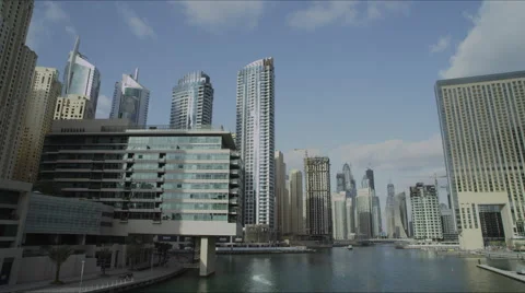 Dubai skyscrapers  Stock Footage 63986858