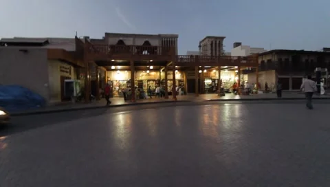 Dubai Souk In The Evening Stock Footage 1103712